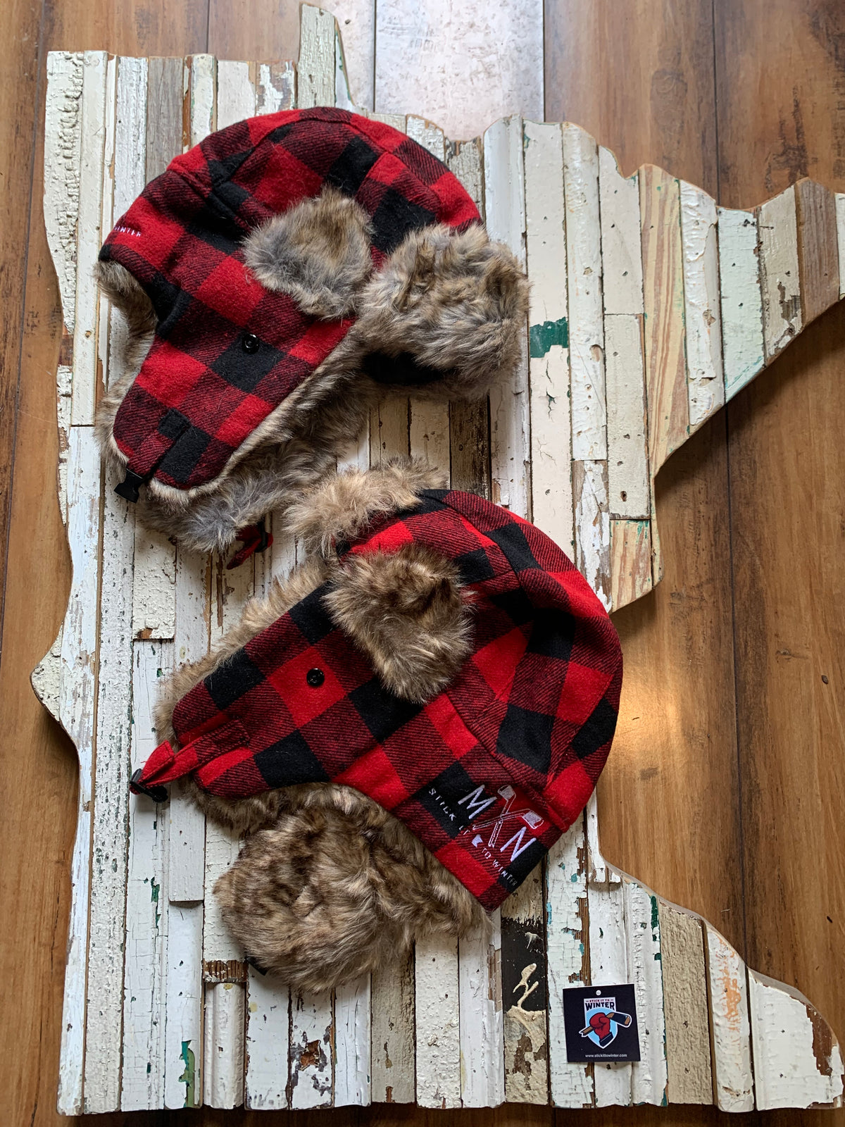 Red Plaid Bomber Hat