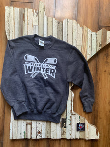 Youth Crossed Hockey Sticks Pullover