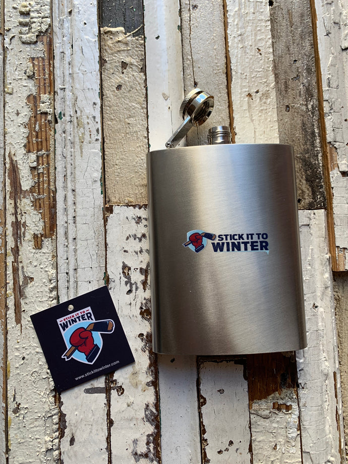Stick It To Winter Novelty Flask